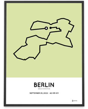 2022 Berlin marathon Sportymaps course poster