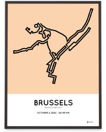 2022 Brussels marathon parcours poster