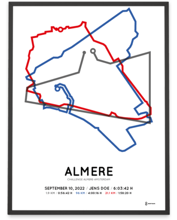 2022 Challenge Almere-Amsterdam middle distance Sportymaps poster