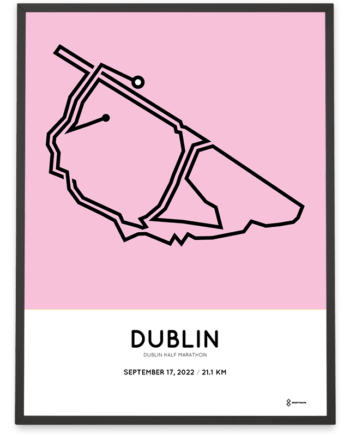 2022 Dublin half marathon course poster
