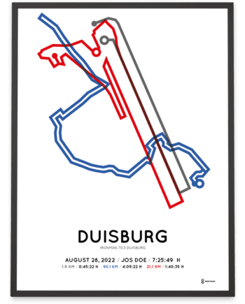 2022 Ironman 70.3 Duisburg course poster