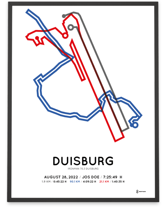 2022 Ironman 70.3 Duisburg course poster