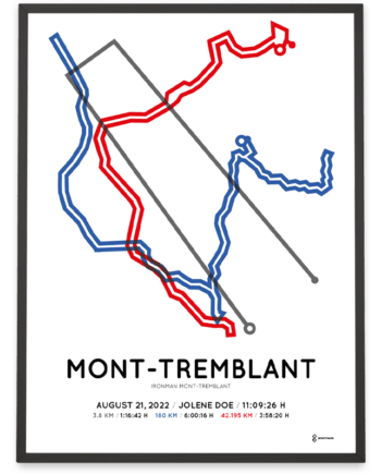 2022 Ironman Mont-Tremblant Sportymaps parcours poster