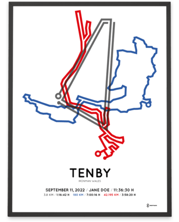 2022 Ironman Wales coursemap poster