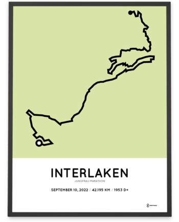 2022 Jungfrau-marathon routemap poster