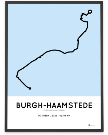 2022 Kustmarathon Zeeland parcours poster