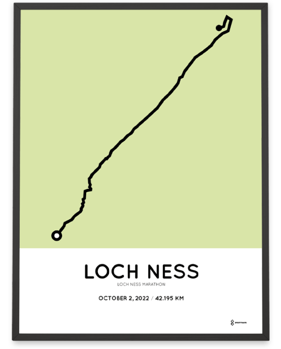 2022 Loch Ness marathoner map Sportymaps
