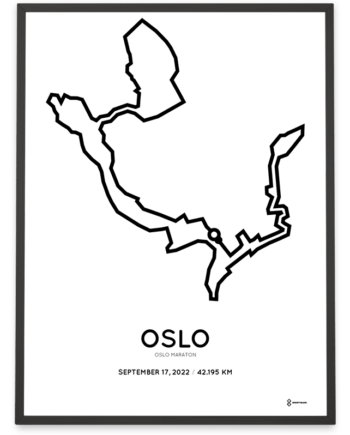 2022 Oslo maraton Sportymaps course poster