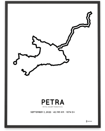 2022 Petra Desert Marathon Sportymaps course poster