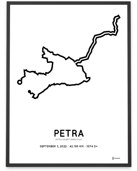 2022 Petra Desert Marathon Sportymaps course poster