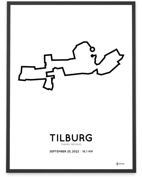 2022 Tilburg Ten Miles parcours poster