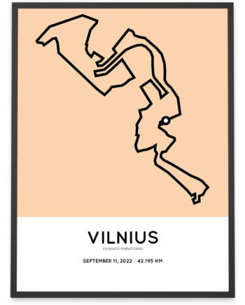 2022 Vilnius marathon course poster