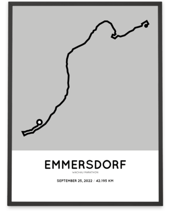 2022 Wachau marathon Sportymaps strecke poster