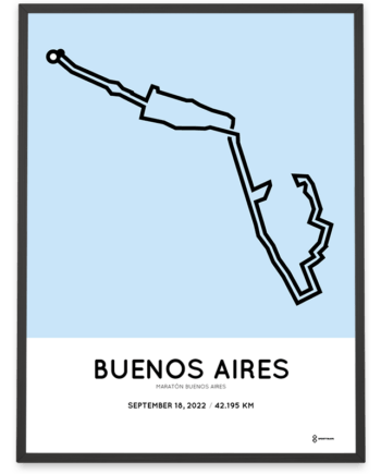 2022 buenos aires marathon coursemap poster