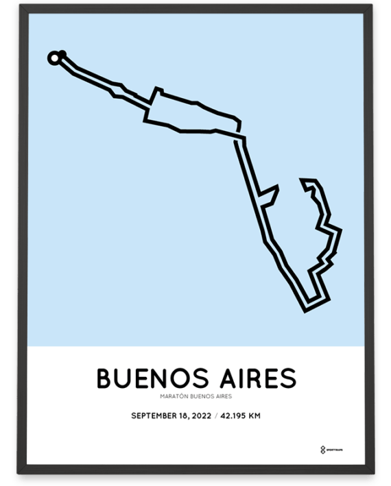 2022 buenos aires marathon coursemap poster