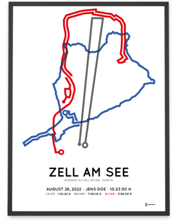 2022 ironman 70.3 zell am see - kaprun course poster