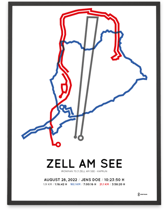 2022 ironman 70.3 zell am see - kaprun course poster