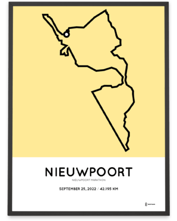 2022 nieuwpoort marathon sportymaps parcours poster