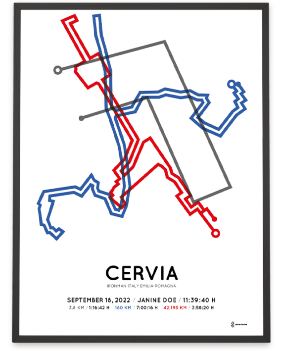 2022 Ironman Italy course poster Sportymaps