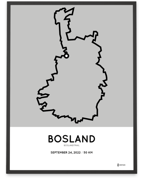 2022 Boslandtrail 50km parcours poster