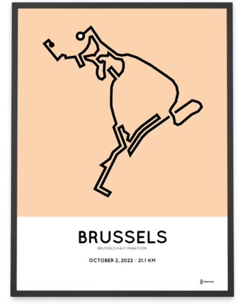 2022 Brussels half marathon parcours poster