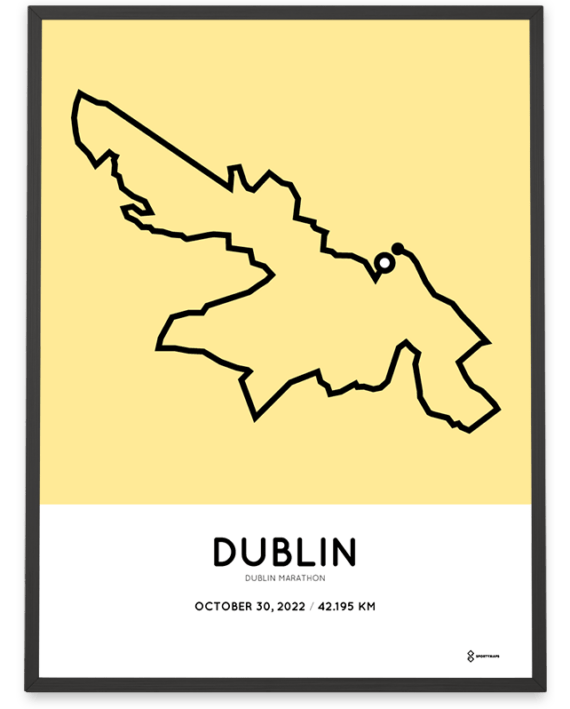 2022 Dublin marathon course poster