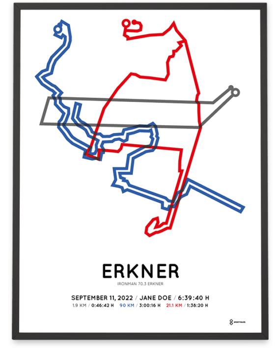 2022 Ironman 70.3 Erkner strecke poster