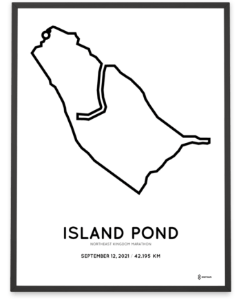 2022 Island Pond marathon course poster