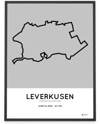 2022 Leverkusen halbmarathon strecke poster