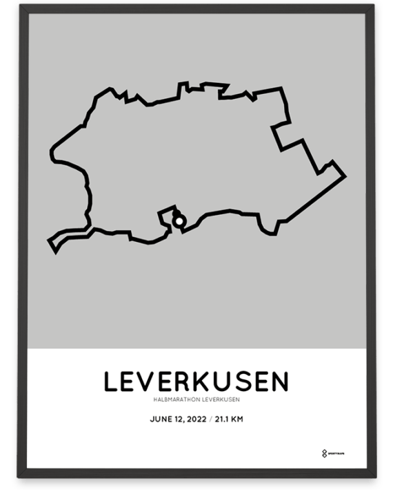 2022 Leverkusen halbmarathon strecke poster