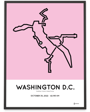 2022 Marince Corps marathon course poster