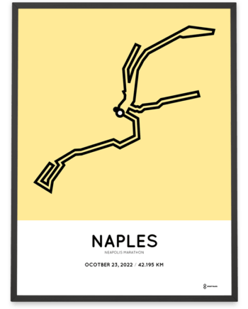 2022 Naples marathon course poster