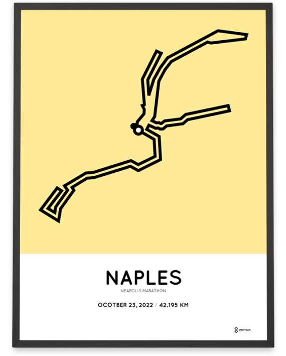 2022 Naples marathon course poster