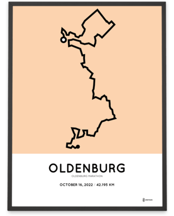 2022 Oldenburg marathon course poster