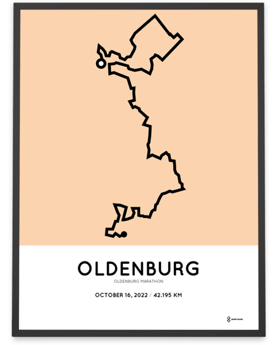 2022 Oldenburg marathon course poster