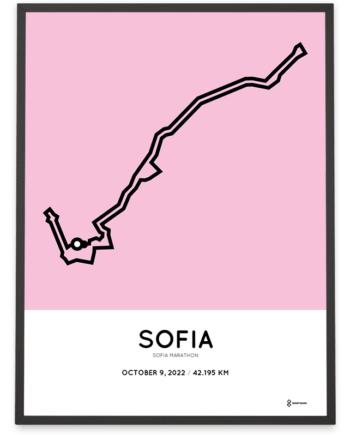 2022 Sofia marathon routemap poster