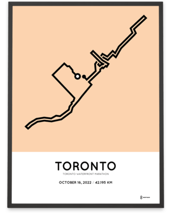 2022 Toronto Waterfront marathon parcours poster