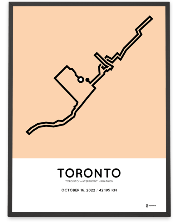 2022 Toronto Waterfront marathon parcours poster