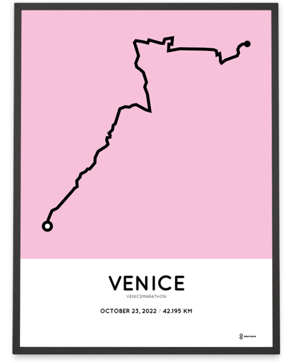 2022 Venicemarathon routemap poster