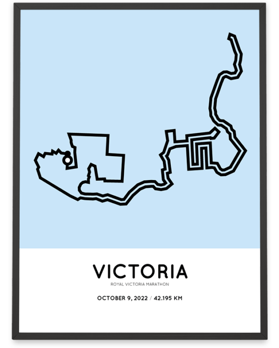 2022 Royal Victoria marathon sportymaps course poster