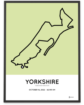 2022 Yorkshire marathon coursemap poster