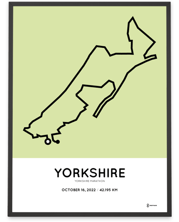 2022 Yorkshire marathon coursemap poster