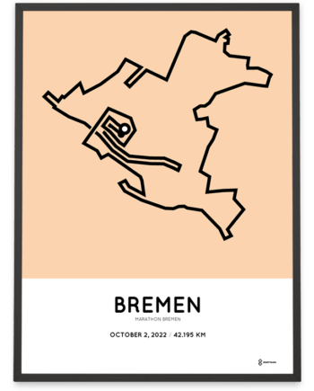 2022 bremen marathon strecke poster