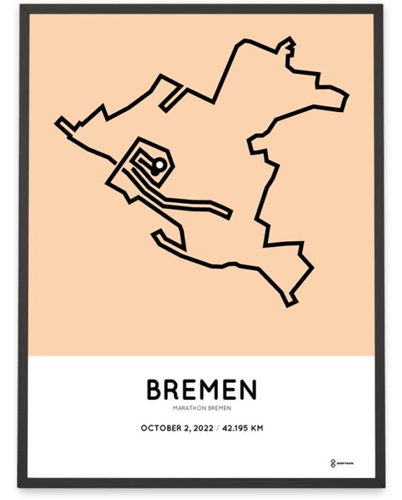 2022 bremen marathon strecke poster