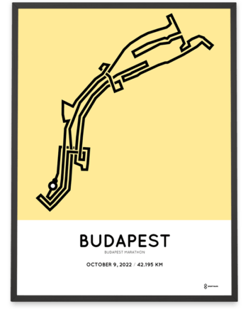 2022 budapest marathon course poster