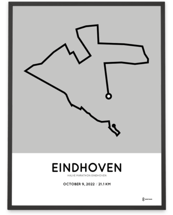 2022 eindhoven half marathon routemap poster
