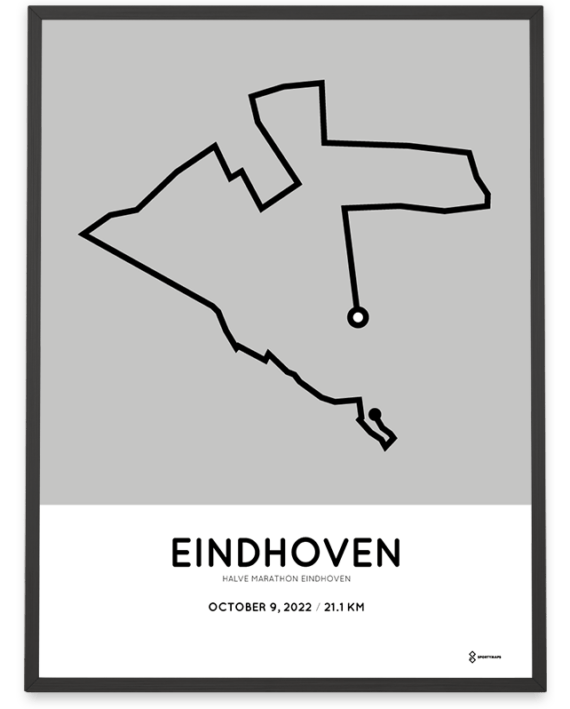 2022 eindhoven half marathon routemap poster