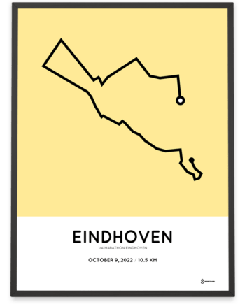 2022 kwart marathon eindhoven parcours poster