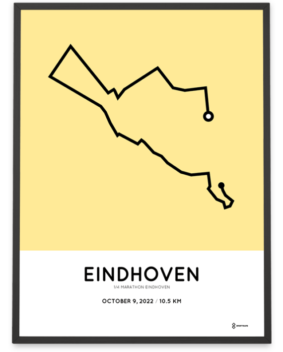 2022 kwart marathon eindhoven parcours poster