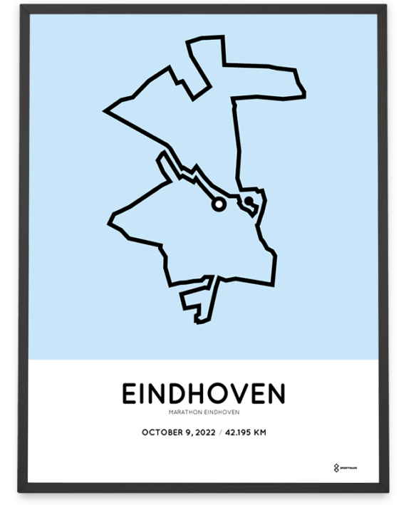 2022 Eindhoven marathon SPortymaps parcours poster